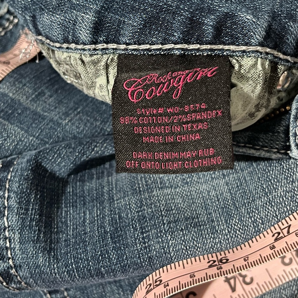Rock and roll cowgirl bootcut jeans dark denim 29x34